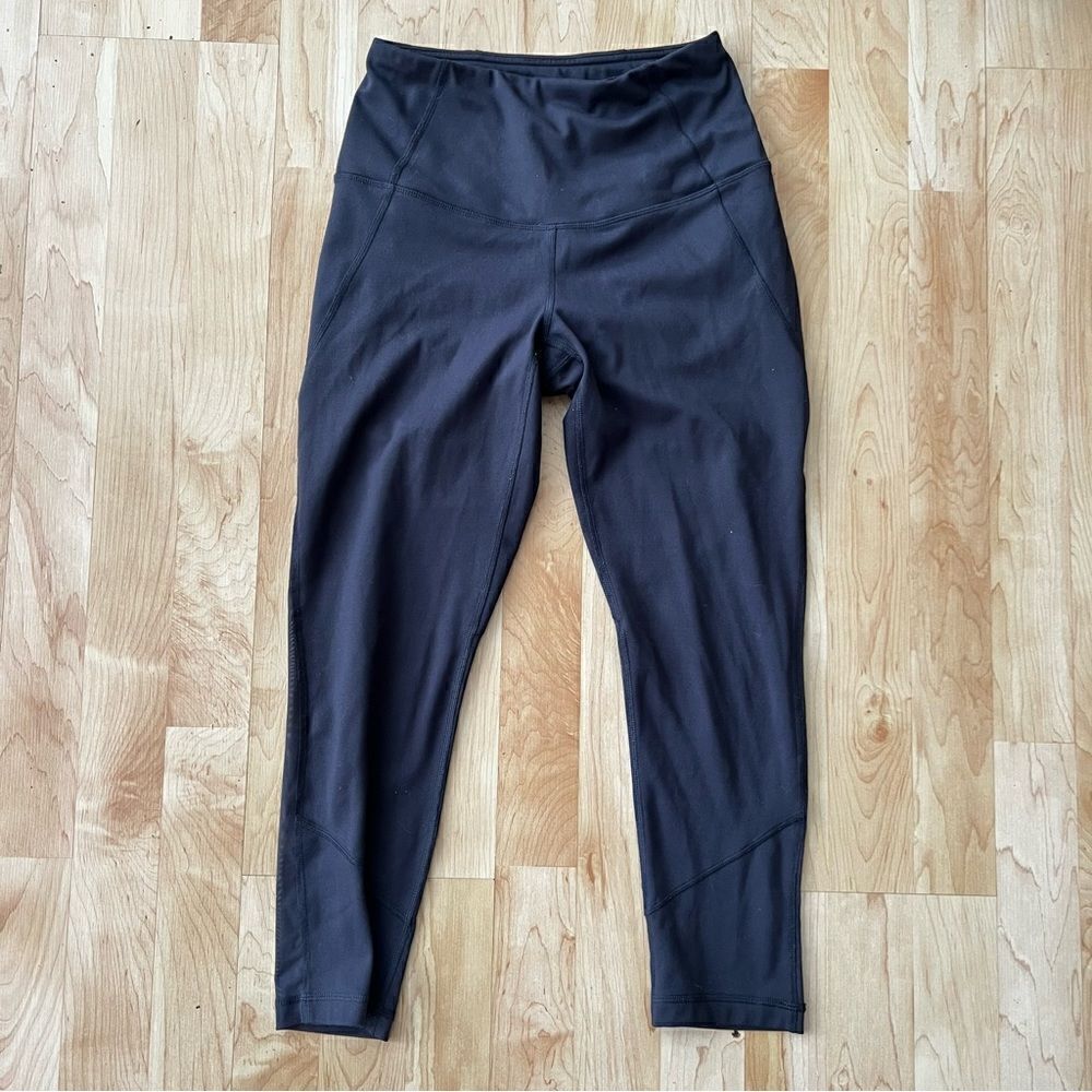Yogalicious Blue Grey Cropped Leggings with Mesh Women’s Small